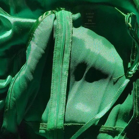 Draped Neck Split Thigh Slip Dress - Picture 9 of 10